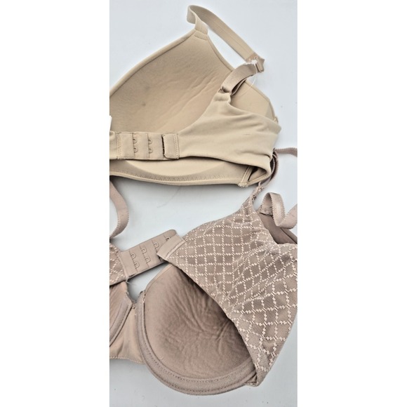 Lot of 2 Chantelle & Wacoal Women's 34D Nude Underwire Bra - Picture 9 of 15